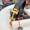 Hermès H Belt, Steel H Buckle with Paved Bricks, Imported Grain Top Layer Cowhide