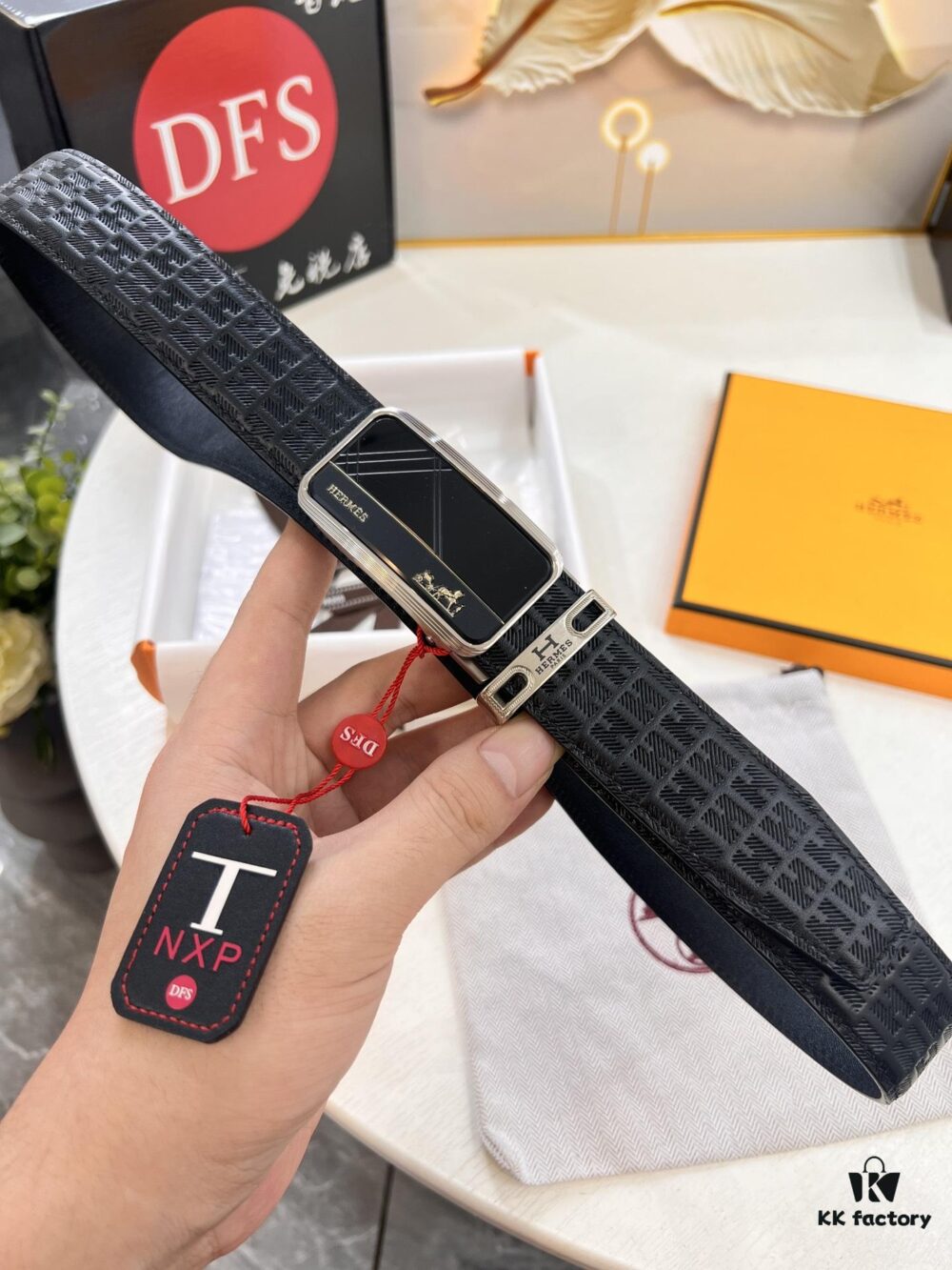 Hermès HH Original Factory Direct Order, Hong Kong Duty-Free Gift Box, Automatic Buckle with NXP RFID Tag Verifiable on Official Website, Authentic Anti-Counterfeit Chip