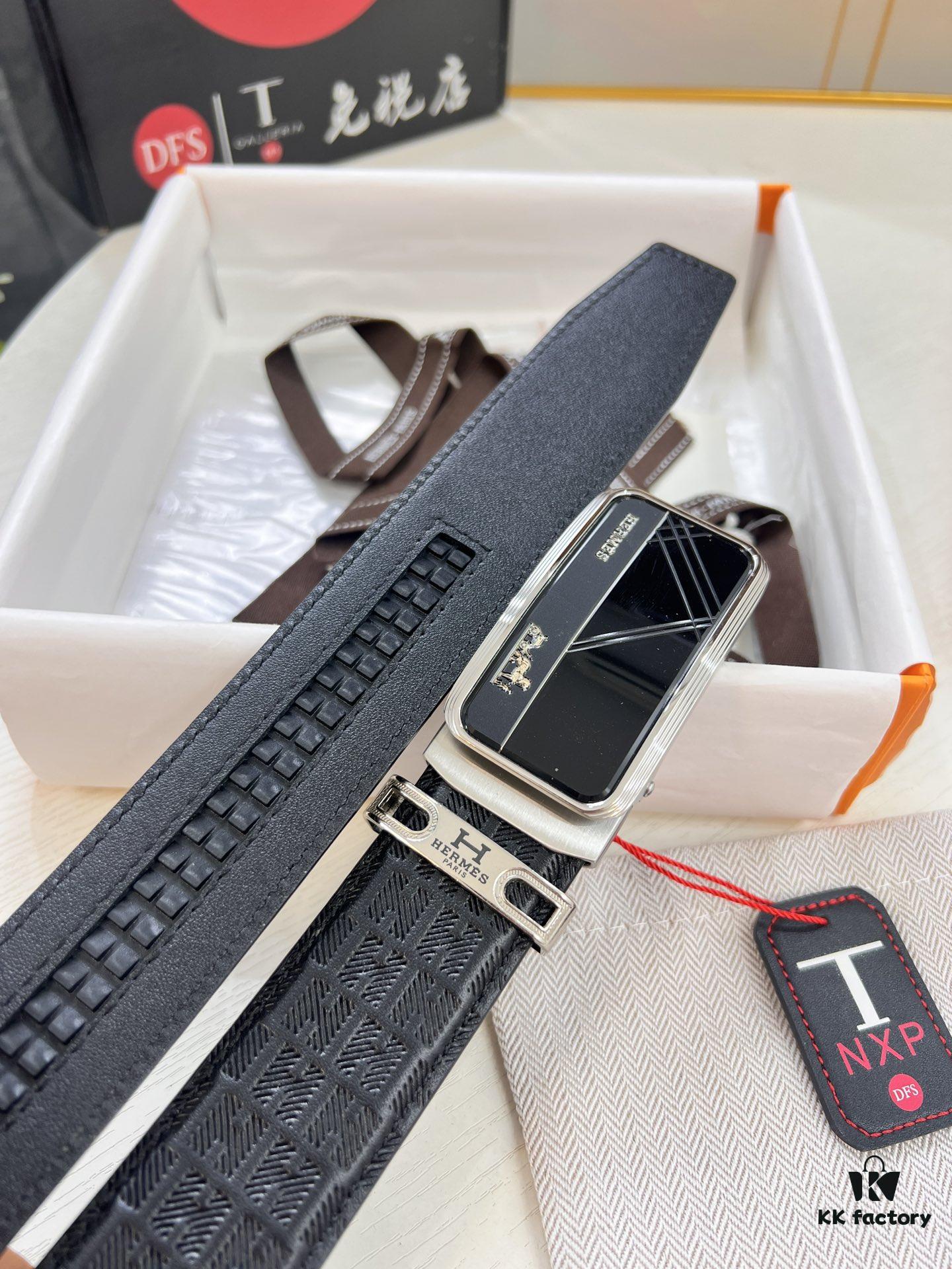 Hermès HH Original Factory Direct Order, Hong Kong Duty-Free Gift Box, Automatic Buckle with NXP RFID Tag Verifiable on Official Website, Authentic Anti-Counterfeit Chip
