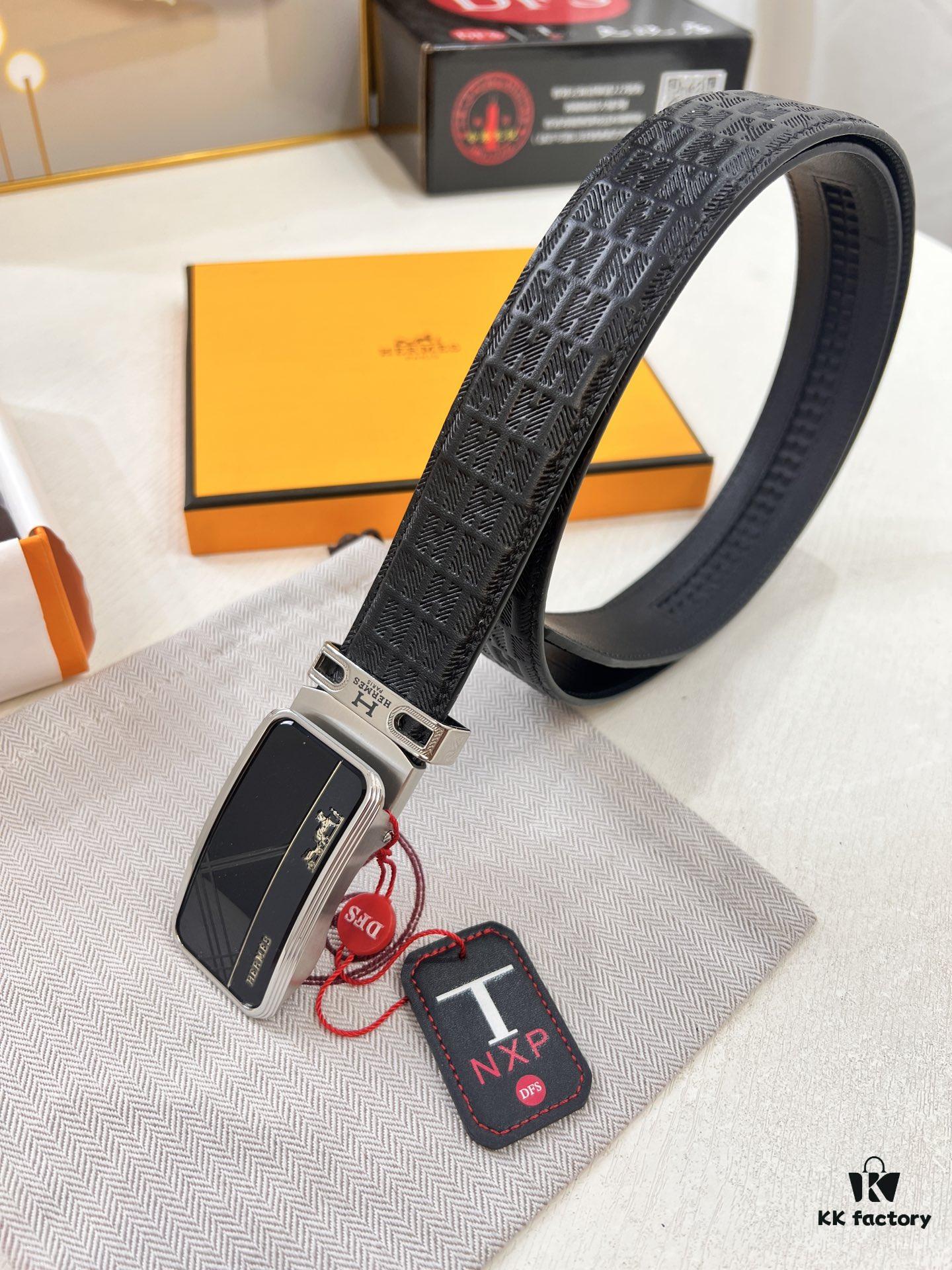 Hermès HH Original Factory Direct Order, Hong Kong Duty-Free Gift Box, Automatic Buckle with NXP RFID Tag Verifiable on Official Website, Authentic Anti-Counterfeit Chip