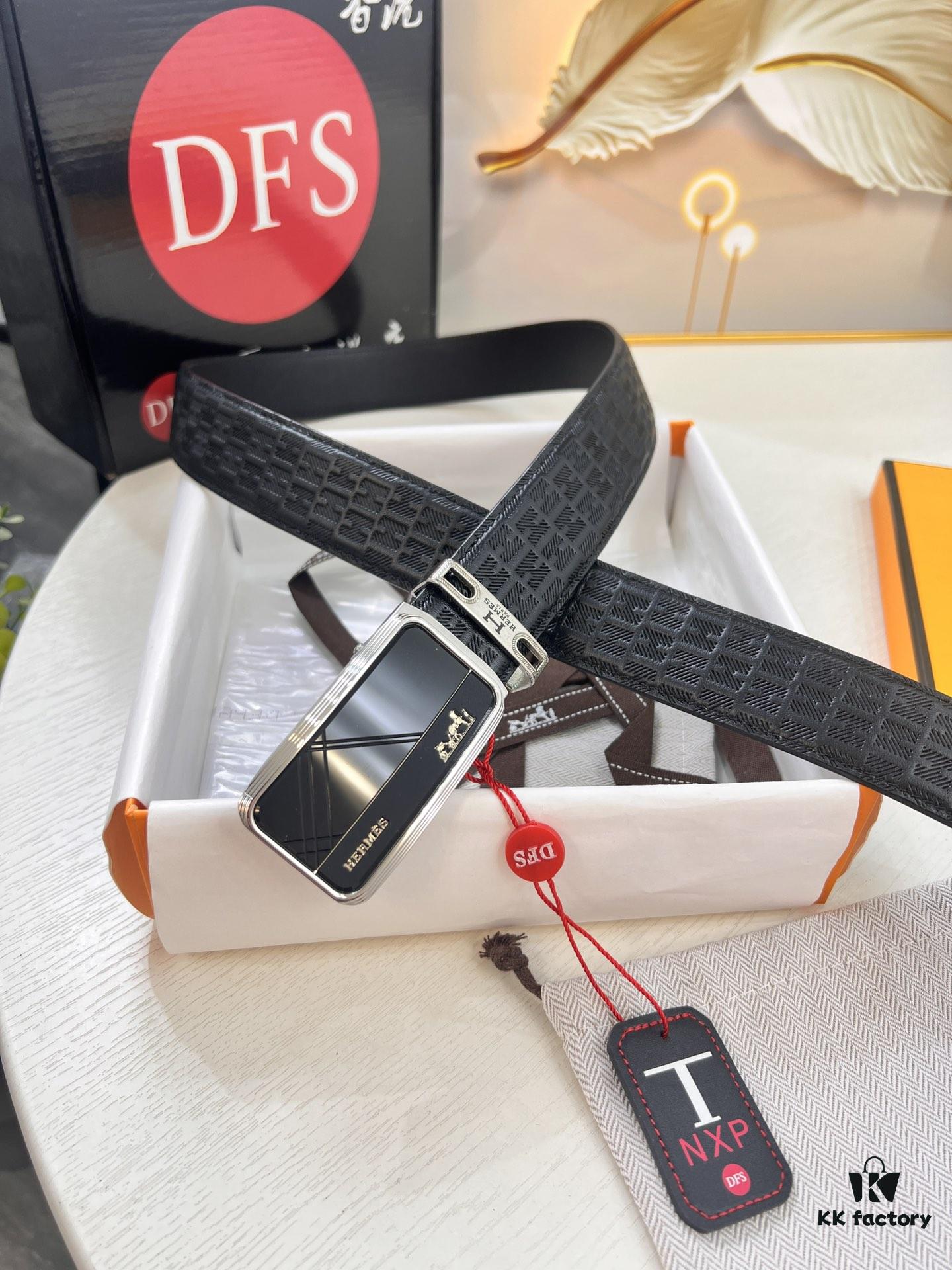 Hermès HH Original Factory Direct Order, Hong Kong Duty-Free Gift Box, Automatic Buckle with NXP RFID Tag Verifiable on Official Website, Authentic Anti-Counterfeit Chip