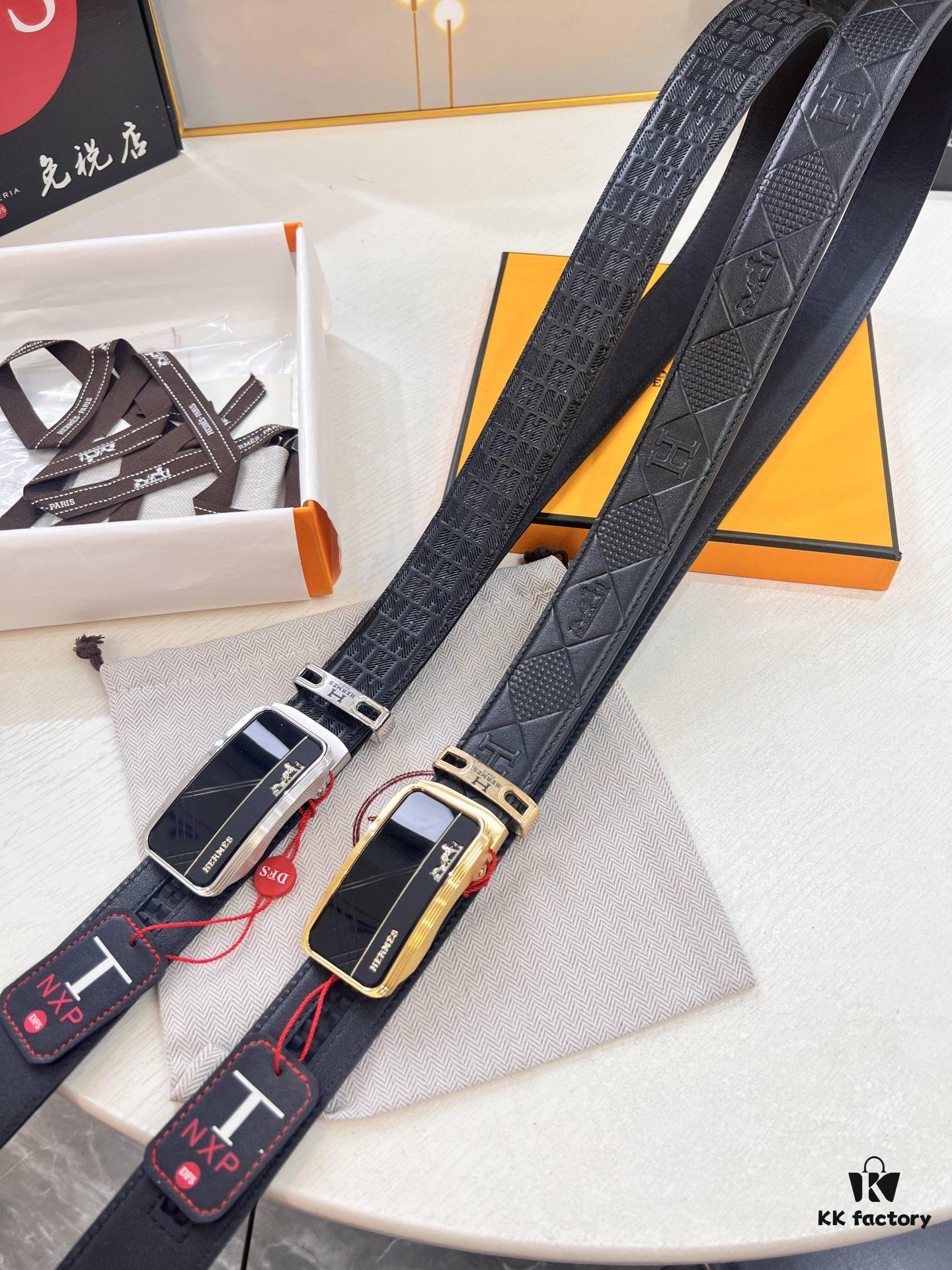 Hermès HH Original Factory Direct Order, Hong Kong Duty-Free Gift Box, Automatic Buckle with NXP RFID Tag Verifiable on Official Website, Authentic Anti-Counterfeit Chip