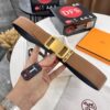 Hermès H Belt, ZP Molded Stainless Steel Hardware with Electroplated Pattern, Full-Grain Calfskin Leather, Reversible Design, 3.8cm Width