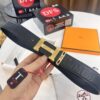 Hermès H Belt, New Arrival with Paved Steel H Buckle, Full Grain Calfskin Leather, 3.8cm Width, Top Quality