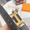 Hermès H Belt, New Arrival with Paved Steel H Buckle, Full Grain Calfskin Leather, 3.8cm Width, Top Quality