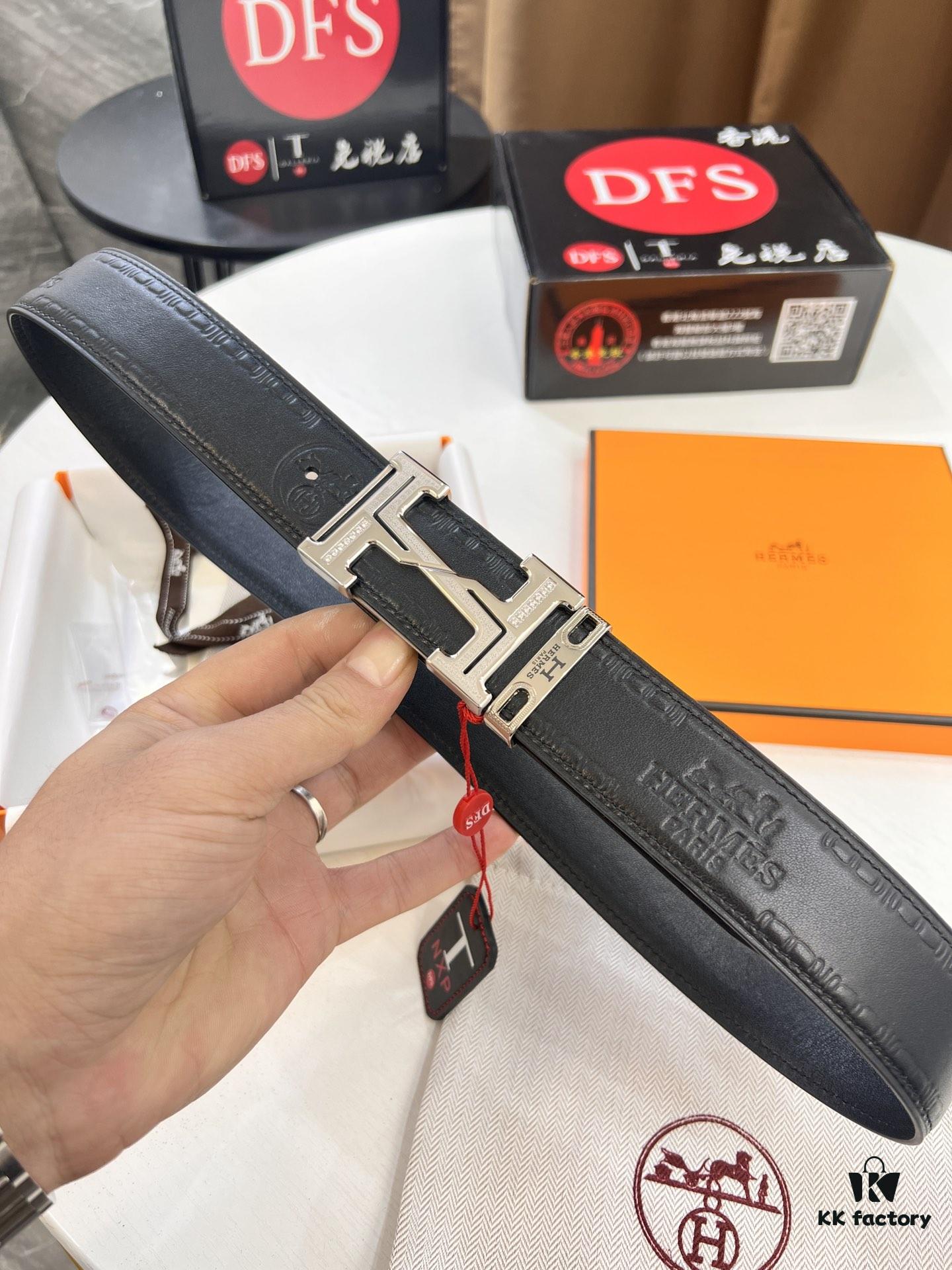 Arrival 🎺🎺 Hermes Men's Belt, New Style with Diamond-Inlaid Letters and Inner Buckle, ZP-Synchronized Steel Logo, Imported Embossed Horse-Carriage Full-Grain Calfskin, 3.8cm Plain Weave Full-Grain Leather, Top-Tier Quality Available for Authentication