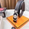Arrival of Men's Hermès Belt with New H-Inner Buckle, Dual-Sided Use, Imported Stone-Grain Full-Grain Leather, 3.8cm Width, Top Quality with NXP Chip Authentication