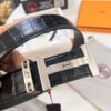 Hermès Men's Belt, Crocodile Grain Top Layer Leather with H Embossing, Double-Sided Wear, 3.8cm Width, Stainless Steel Hardware