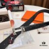 Hermès H Belt, New Arrival, Stainless Steel H Internal Buckle, ZP Synchronized Engraved Logo, 3.8cm Width, Top Quality Genuine Crocodile Grain Top Layer Calfskin Leather, Imported Leather, Mold-Customized Design, Supports Authentication via NXP Chip in Duty-Free Packaging