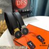 Hermès HH Original Factory Direct Order, Hong Kong Duty-Free Gift Box, Italian Imported Full-Grain Calfskin Belt with Automatic Buckle, 3.5cm Width, Luxury Fashion Runway Style