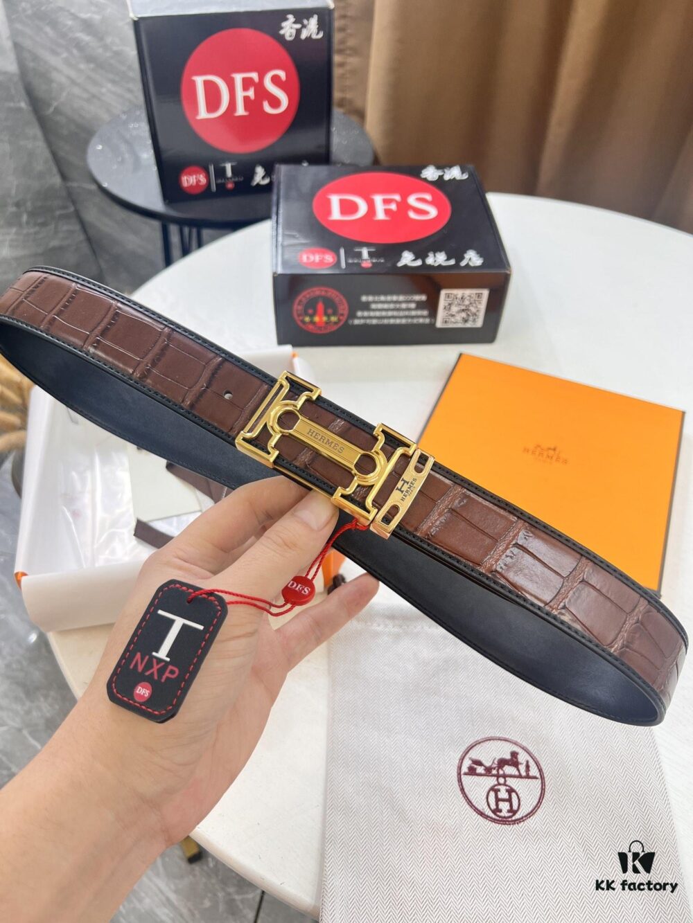 Hermès H Belt, New Arrival, Stainless Steel H Internal Buckle, Genuine Crocodile-Texture Top Layer Cowhide, 3.8cm Width, Premium Quality