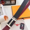 Hermès Men's Belt, Wine Red Fine-Grain Full-Grain Calfskin, 3.8cm Width, Original Imported Pin Buckle with H-Logo Stainless Steel Hardware