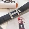 Hermès H Belt, ZP Mold Made, Full H Plated Pattern Stainless Steel Hardware, Original Crispy Grain Leather, Reversible Design, Top Quality