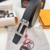 Hermès H Belt, ZP Mold Made, Full H Plated Pattern Stainless Steel Hardware, Original Crispy Grain Leather, Reversible Design, Top Quality