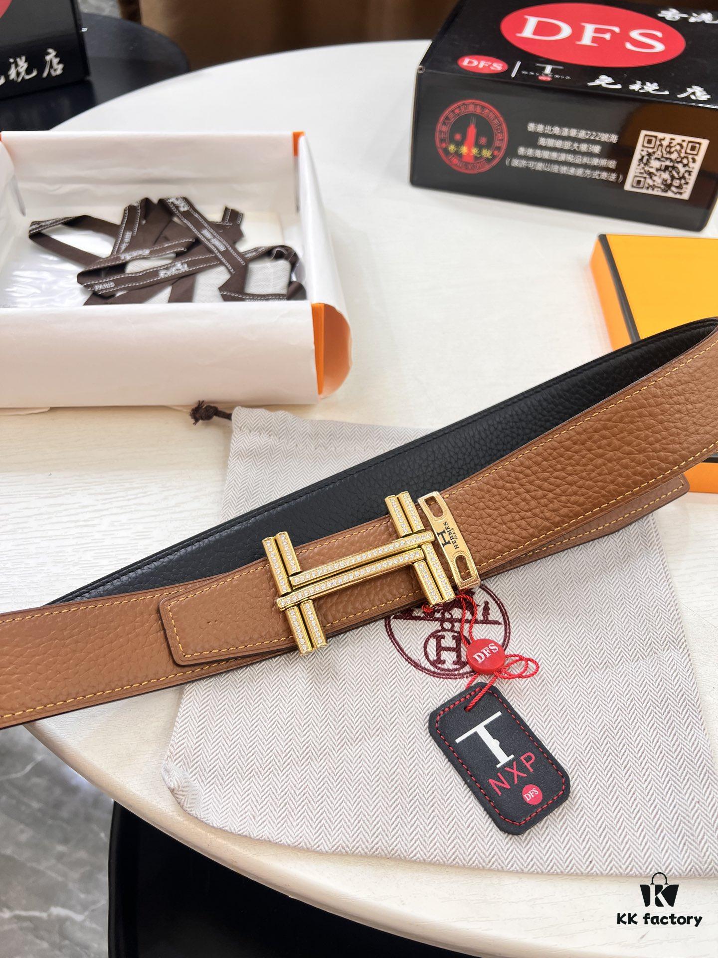Arrival 🎺 Real Photo Hermes H Belt, ZP Mold Made, Electroplated Full H Pattern Stainless Steel Hardware, Original Factory Crust Leather with Crocodile Texture, Reversible Design, Top Grain Cowhide, 3.8cm Width