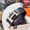 Hermès H Belt, New Arrival, Stainless Steel H Inner Buckle, ZP Synchronized Engraved Logo, Premium Crocodile Belly and Top Grain Cattle Leather