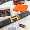 Hermès H Belt, New Arrival, Stainless Steel H Internal Buckle, ZP Synchronized Engraved Logo, 3.8cm Width, Premium Crocodile Belly and Top Layer Calfskin Leather