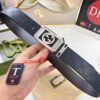 Gucci Men's Belt, 4.0cm Wide, Embossed Cowhide Leather, GG Buckle, ZP Molded Latest Design, Genuine Quality with NXP Anti-Counterfeit Chip