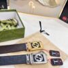 Gucci Men's Belt, 4.0cm Wide, Embossed Cowhide Leather, GG Buckle, ZP Molded Latest Design, Genuine Quality with NXP Anti-Counterfeit Chip