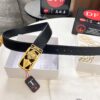 Versace Belt, New Arrival, Top-Quality Genuine Leather with Medusa Head Embossing, Soft Touch Leather, Fashion Streetwear Style, 3.8cm Width, Authentic Medusa Steel Hardware