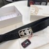 Versace Belt, New Arrival, Top-Quality Genuine Leather with Medusa Head Embossing, Fashionable Streetwear Style, Soft Leather Texture, Precision Stainless Steel Hardware, 3.8cm Width