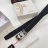 Versace Belt, New Arrival, Top-Quality Genuine Leather with Medusa Head Embossing, Fashionable Streetwear Style, Soft Leather Texture, Precision Stainless Steel Hardware, 3.8cm Width