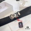 Versace Automatic Buckle Belt, Custom Calfskin with Medusa Embossing, Top-Quality Imported Leather, 3.5 cm Width, Luxury Business Accessory