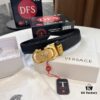 VERSACE Automatic Buckle Belt, Custom Embossed Top-Grade Imported Calfskin, Fine Grain Cowhide, 3.5cm Width, Luxury Business Formal Belt with NXP Anti-Counterfeit Chip