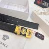 Versace Belt, New Style, Genuine Top Layer Cowhide with Medusa Head Embossing, Soft Leather, Fashion Streetwear Design, 3.8cm Width, Premium Quality with NXP Anti-Counterfeit Chip