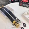 Versace Belt, New Style, Genuine Top Layer Cowhide with Medusa Head Embossing, Soft Leather, Fashion Streetwear Design, 3.8cm Width, Premium Quality with NXP Anti-Counterfeit Chip