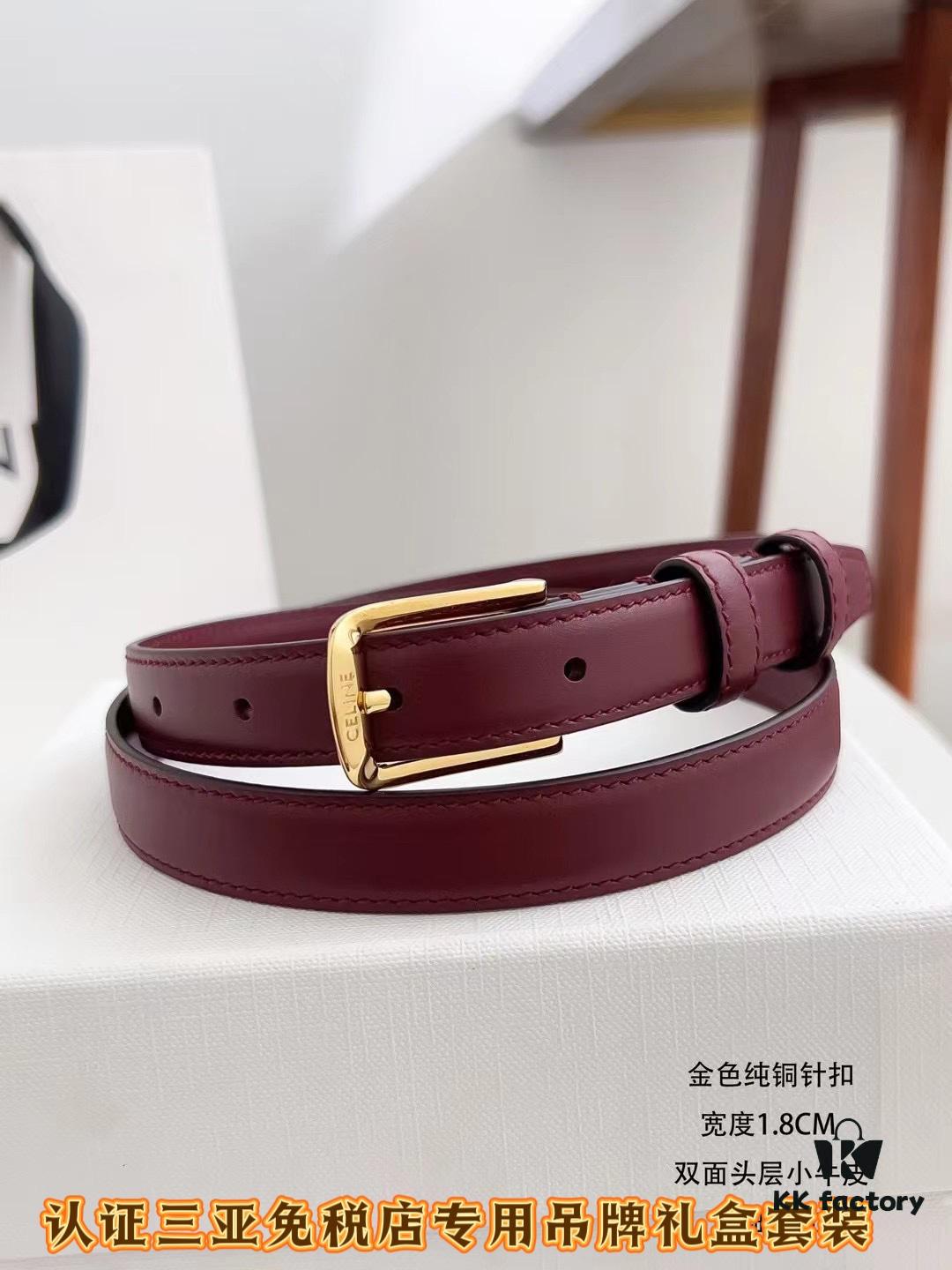 Sanya Tax-Free Genuine Latest Packaging Gift Box: Celine Original Batch Goods, 1.8cm Width