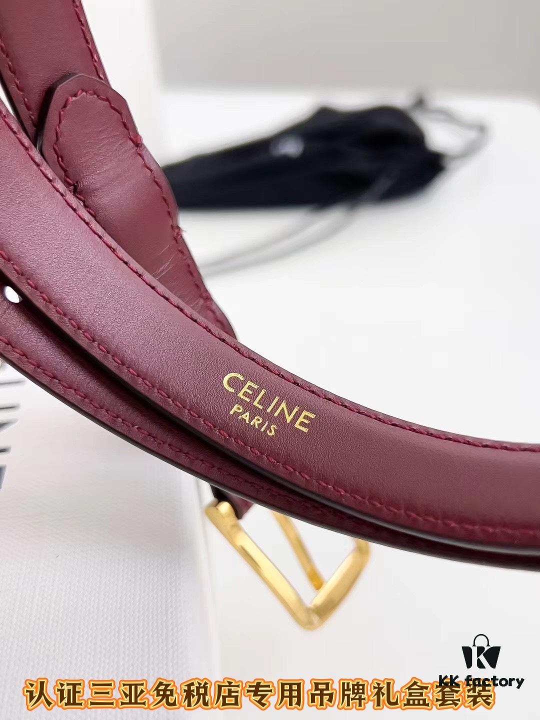 Sanya Tax-Free Genuine Latest Packaging Gift Box: Celine Original Batch Goods, 1.8cm Width
