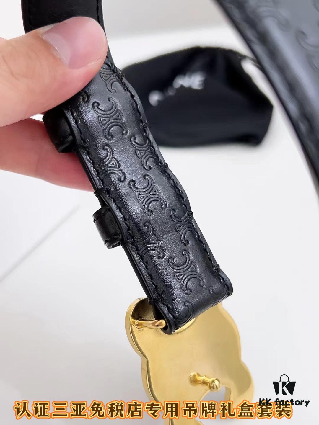 Sanya Tax-Free Genuine Latest Packaging Gift Box: Celine Original Single Item, 2.4cm Width