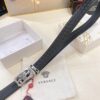 Versace Automatic Buckle Belt, Custom Cowhide with Medusa Embossed Top Layer Imported Leather, Fine Grain Cowhide, 3.5cm Width, Top-Quality Business Formal Belt