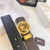 Versace Belt, New Arrival, Top-Quality Full-Grain Calfskin with Medusa Embossing, Fashionable Dual-Sided Design, Soft Leather Feel, Stainless Steel Hardware, 3.8cm Width