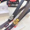 Versace Belt, New Arrival, Top-Quality Full-Grain Calfskin with Medusa Embossing, Fashionable Dual-Sided Design, Soft Leather Feel, Stainless Steel Hardware, 3.8cm Width
