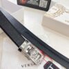 Versace Automatic Buckle Belt, Custom Calfskin with Medusa Embossing, Top-Quality Business Formal Leather Belt