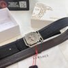 Versace Belt, New Style, Top-Quality Full-Grain Calfskin with Medusa Embossing, Fashionable Design, Soft Leather Feel, Reversible Use, Stainless Steel Hardware, 3.8cm Width