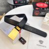 Versace Belt, Original Factory Order, Genuine Mold, Italian Imported Cross-grain Calfskin, 3.8cm Width, Hong Kong Tax-free Gift Box with NXP RFID Tag (Verifiable on Official Website)