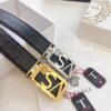 Versace-style Genuine Crocodile Grain Top-layer Calfskin Belt, Hollow Stainless Steel Hardware, Original Factory Direct Supply