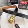 Versace Belt New Arrival Genuine Top Grain Calfskin with Medusa Head Embossing, Fashion Luxury Brand Men's Belt 3.8cm Width
