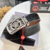 Versace Belt, New Arrival, Genuine Top-Layer Cowhide with Medusa Embossed Head, Fashion Streetwear Style, Soft Leather Texture, 3.8cm Width, Premium Quality with NXP Anti-Counterfeit Chip