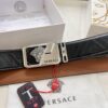 Versace Belt New Arrival Genuine Top Grain Cowhide with Medusa Head Embossing Fashion Luxury Brand Men's Belt 3.8cm Width Soft Leather with Premium Metal Hardware