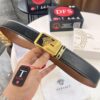 Versace Belt New Model, Top-Quality Genuine Leather with Medusa Head Embossing, Fashionable Brand Belt with Soft Leather Feel and Steel Hardware
