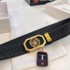 Versace Belt, New Arrival, Top-Quality Genuine Leather with Medusa Head Embossing, Fashionable Streetwear Style, Soft Leather Texture, Precision Stainless Steel Hardware, 3.8cm Width