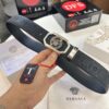 Versace Belt, New Arrival, Top-Quality Genuine Leather with Medusa Head Embossing, Fashionable Design, Soft Full-Grain Cowhide, Premium Stainless Steel Hardware, 3.8cm Width