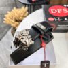Versace Medusa Belt - Original Order, Italian Imported Calfskin with Crocodile Texture, 3.8cm Width, Authentic Hardware, Hong Kong Duty-Free Gift Box