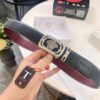 Versace Medusa Leather Belt - Original Factory Order, Italian Imported Top Grain Calfskin, Wine Red Plain Weave, 3.8cm Width