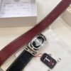 Versace Medusa Leather Belt - Original Factory Order, Italian Imported Top Grain Calfskin, Wine Red Plain Weave, 3.8cm Width