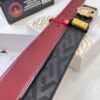 Versace Medusa Belt - Original Factory Direct, Italian Imported Top Grain Calfskin, Wine Red Plain Texture, 3.8cm Width